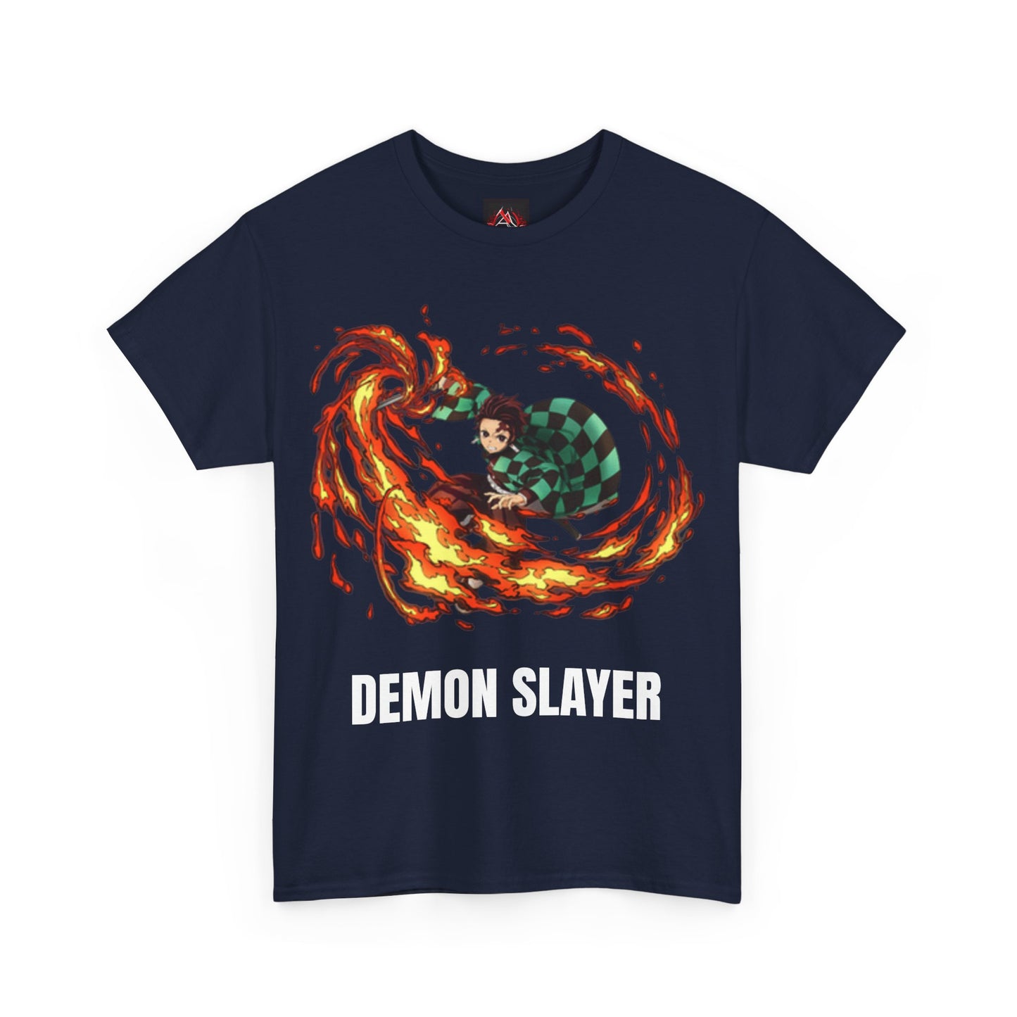 Demon Slayer - Tanjiro using Scorching Rising Sun Attack Unisex Multiple Colours Heavy Cotton T-Shirt - Anime Fan Shirt