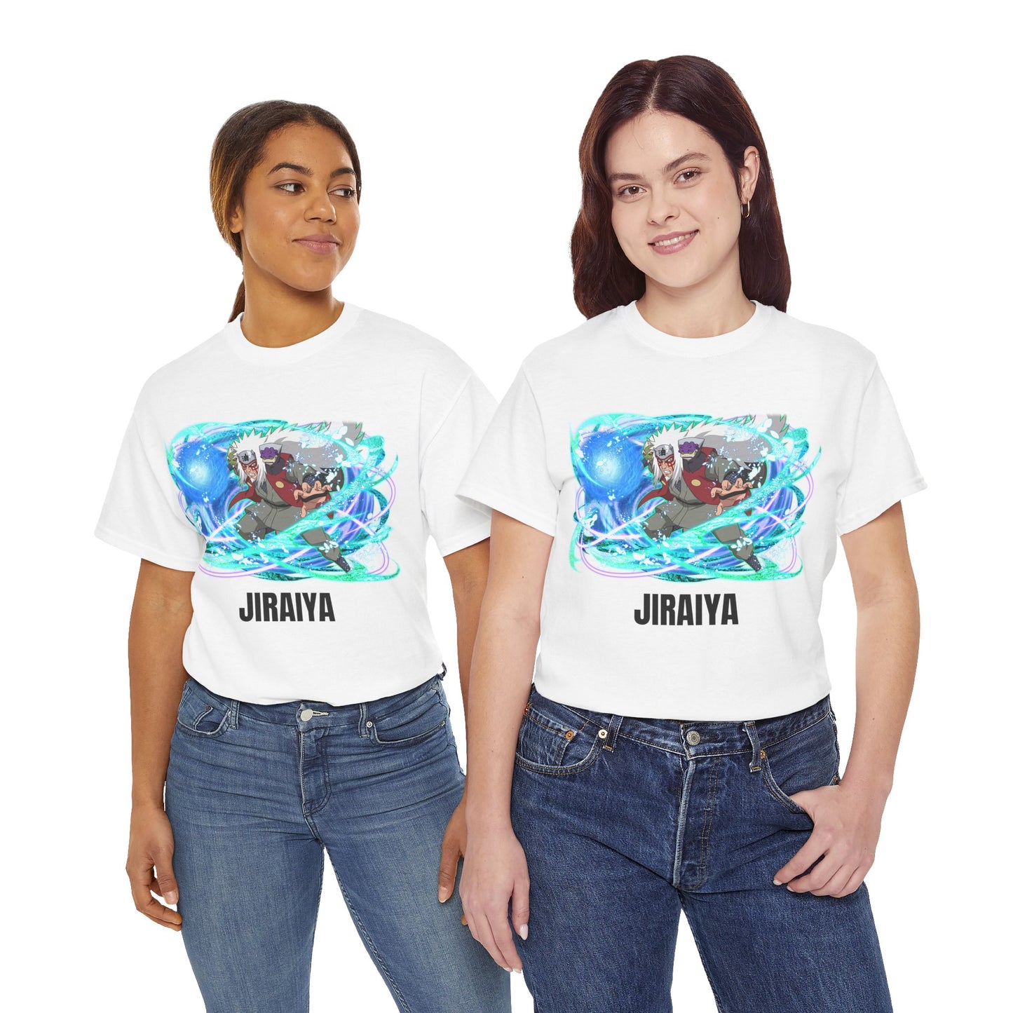 Naruto Shippuden - Jiraiya Rasengan In Sage Mode White Unisex Heavy Cotton T-Shirt
