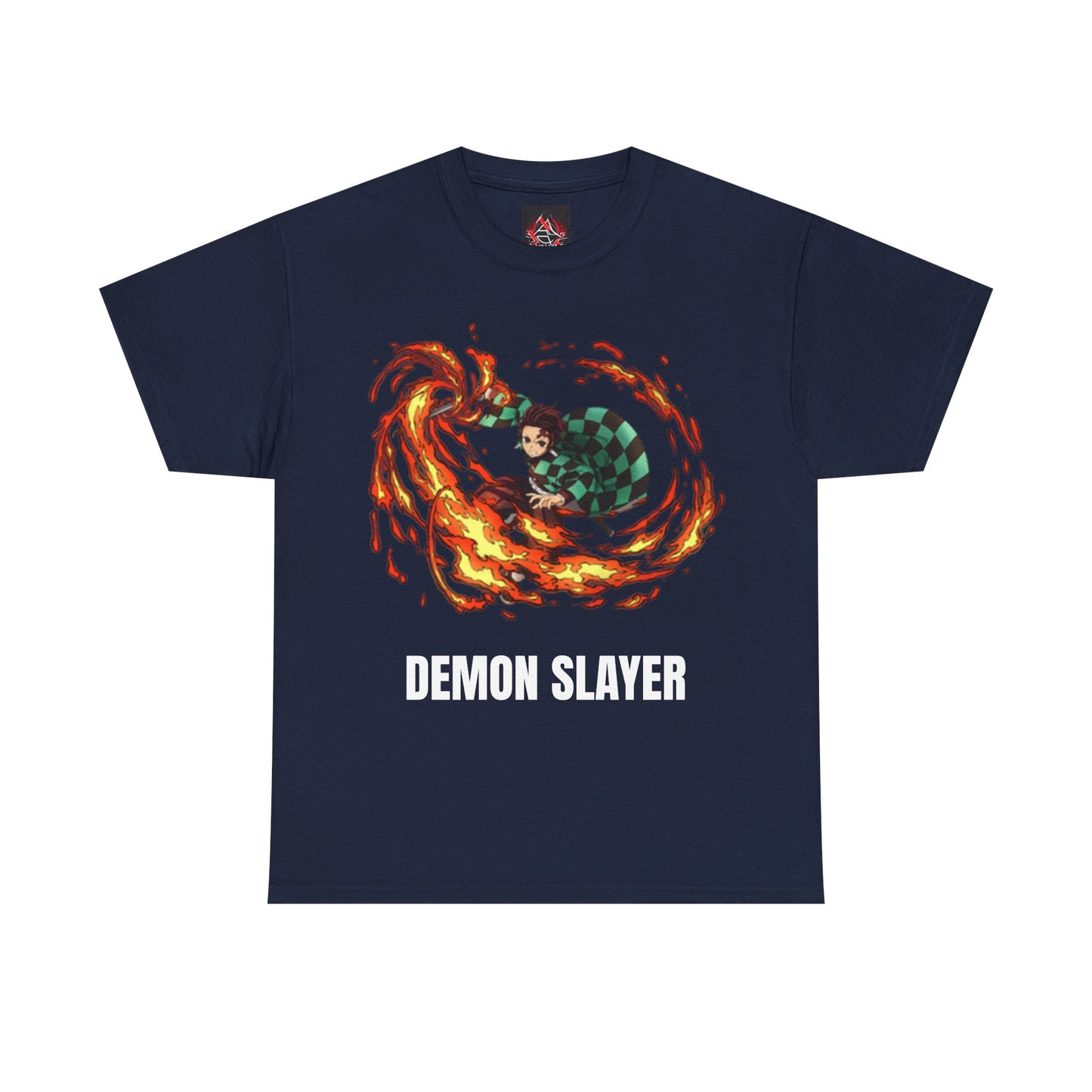 Demon Slayer - Tanjiro using Scorching Rising Sun Attack Unisex Multiple Colours Heavy Cotton T-Shirt - Anime Fan Shirt