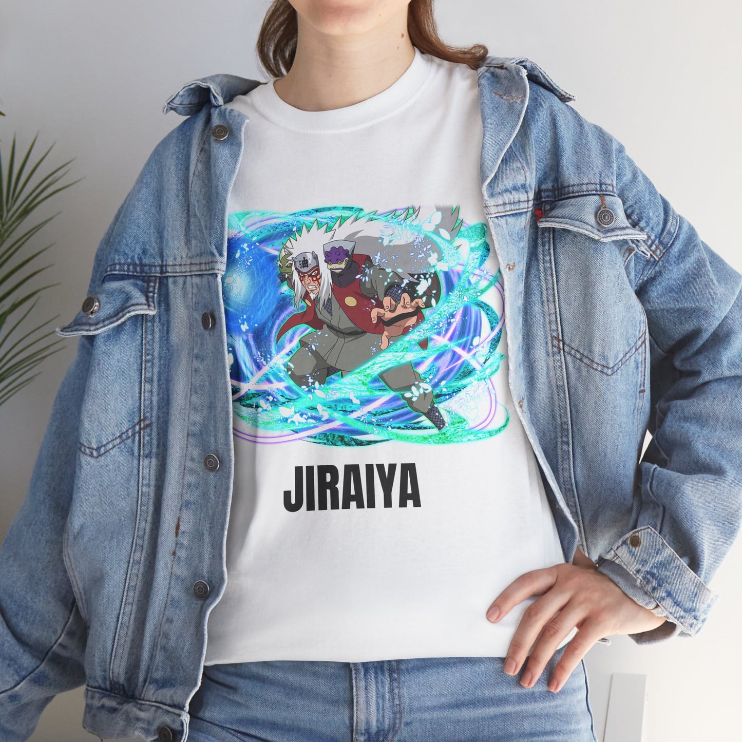 Naruto Shippuden - Jiraiya Rasengan In Sage Mode White Unisex Heavy Cotton T-Shirt