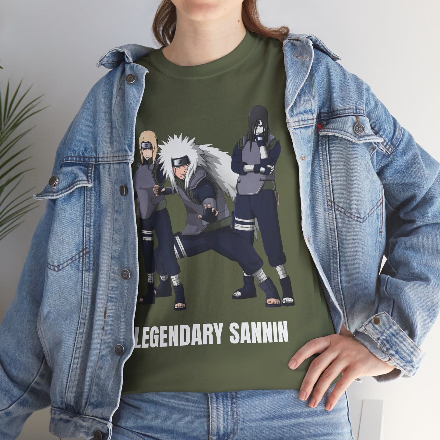 Naruto - Hidden Leafs Villages Legendary Sannin Multiple Colours Unisex Heavy Cotton T-Shirt