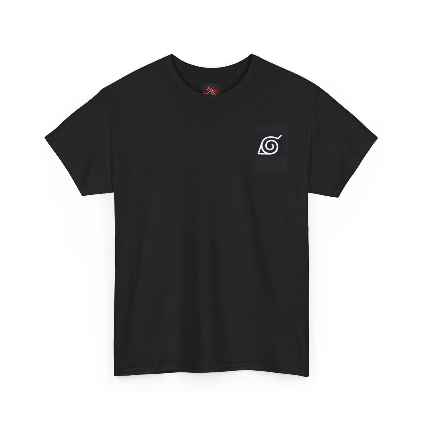 Naruto - Hidden Leaf Village Ninja Unisex Heavy Cotton Black T-Shirt