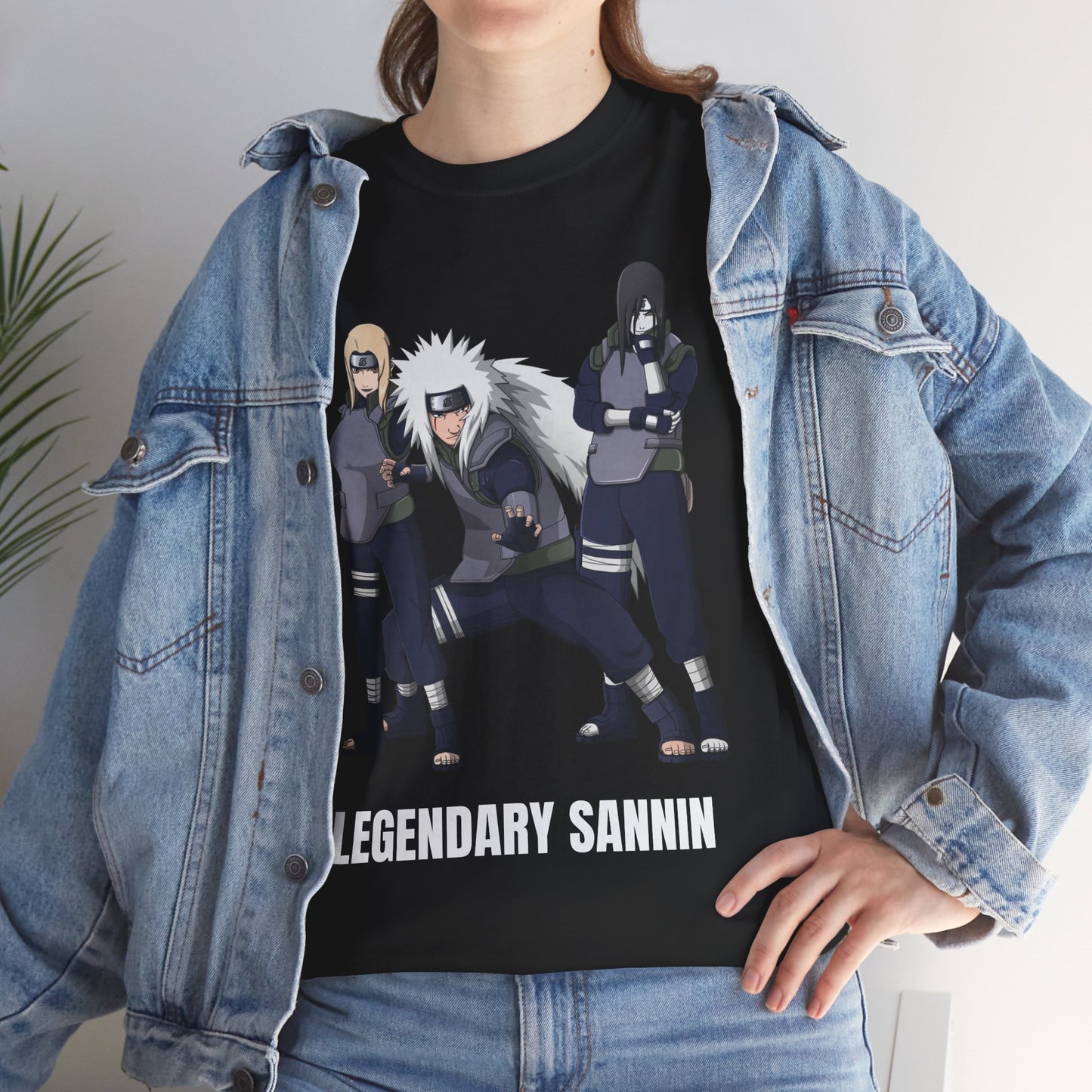 Naruto - Hidden Leafs Villages Legendary Sannin Multiple Colours Unisex Heavy Cotton T-Shirt