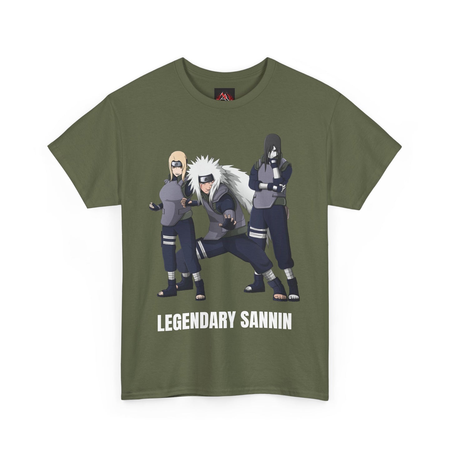 Naruto - Hidden Leafs Villages Legendary Sannin Multiple Colours Unisex Heavy Cotton T-Shirt