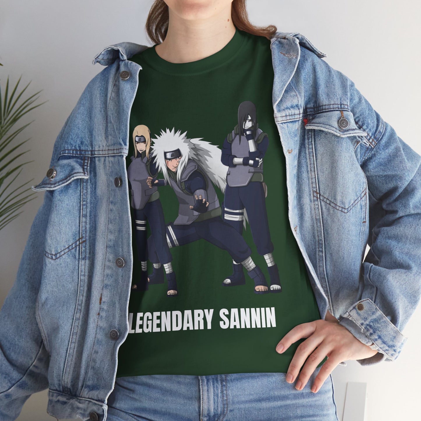 Naruto - Hidden Leafs Villages Legendary Sannin Multiple Colours Unisex Heavy Cotton T-Shirt