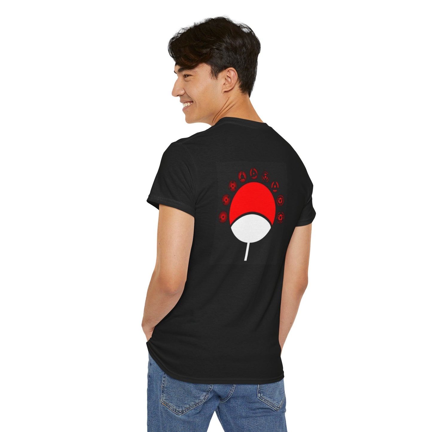 Naruto - Sasuke Uchiha with All Sharingan's Unisex Heavy Cotton T-shirt