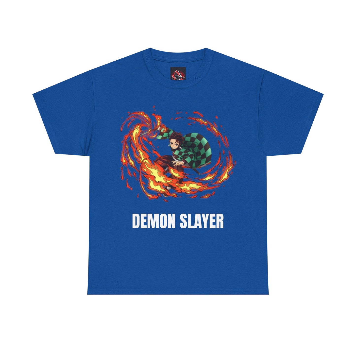 Demon Slayer - Tanjiro using Scorching Rising Sun Attack Unisex Multiple Colours Heavy Cotton T-Shirt - Anime Fan Shirt