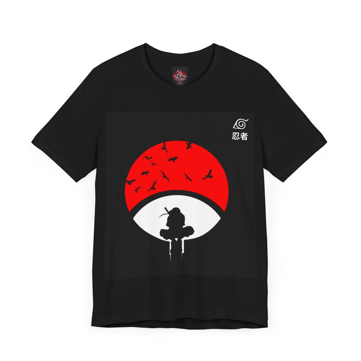 Naruto Leaf Shinobi Stylish Black T-Shirt for Anime Lovers
