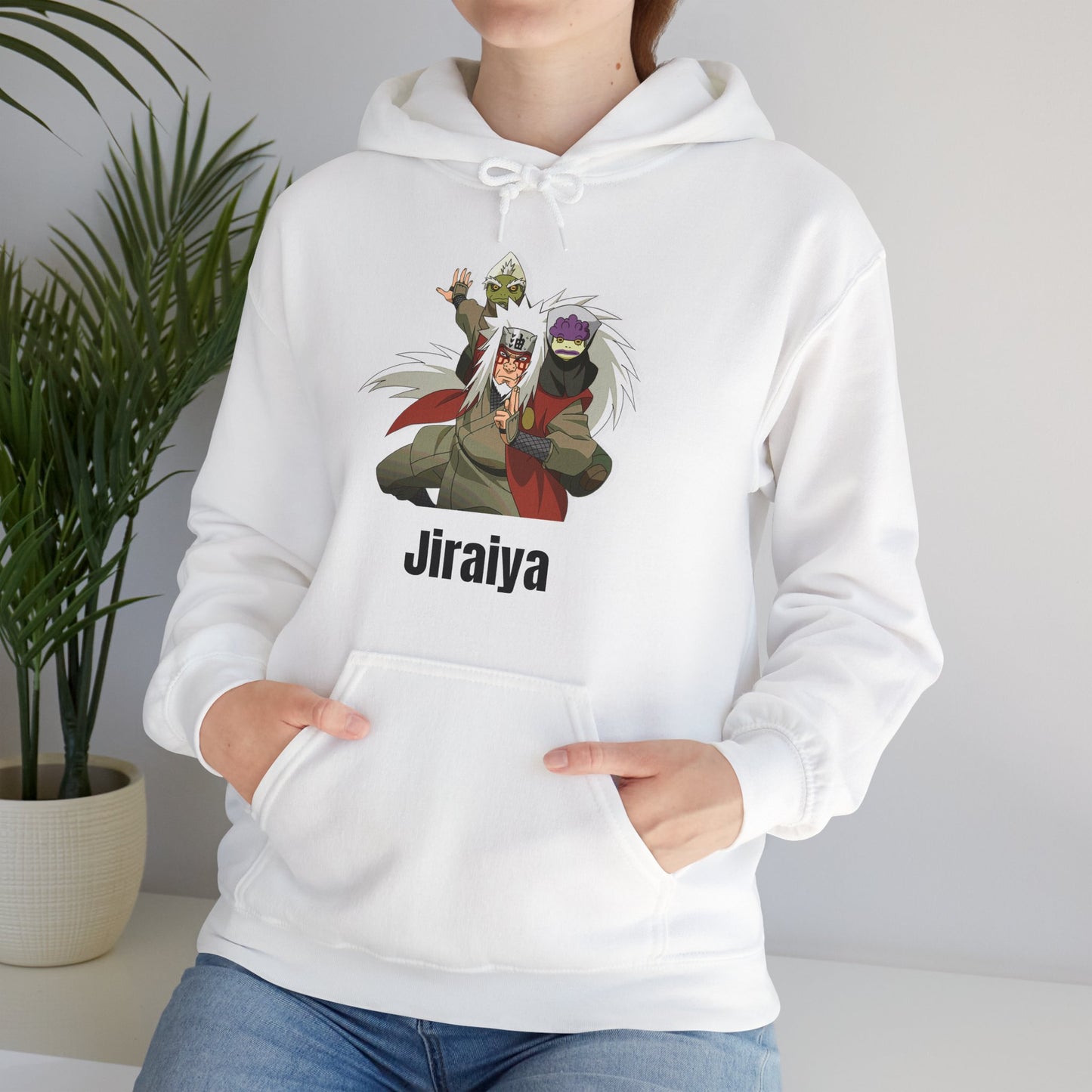 Naruto Shippuden - The Hidden Leaf's Jiraiya Sage Mode In White or Pink Unisex Hoodie