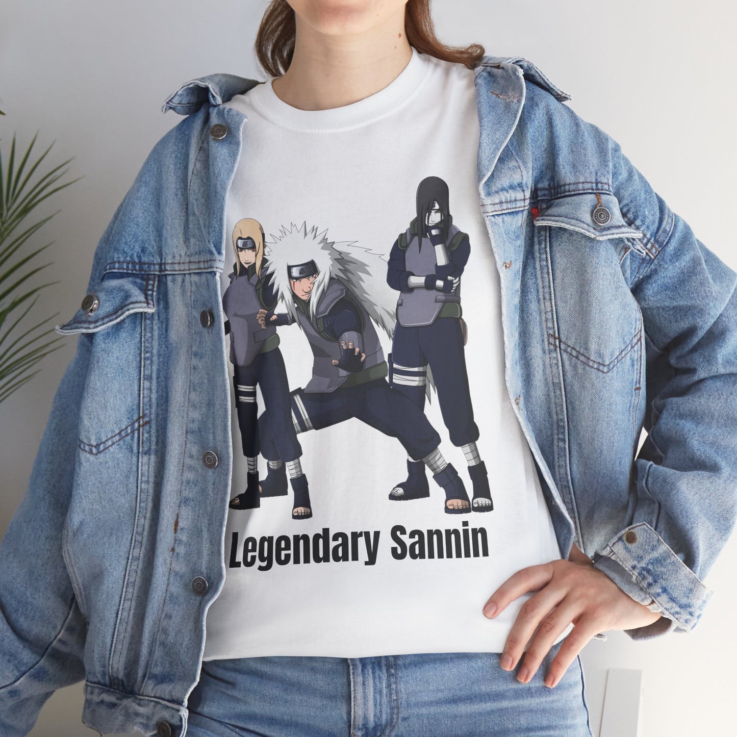 Naruto - Hidden Leafs Villages Legendary Sannin White Unisex Heavy Cotton T-Shirt