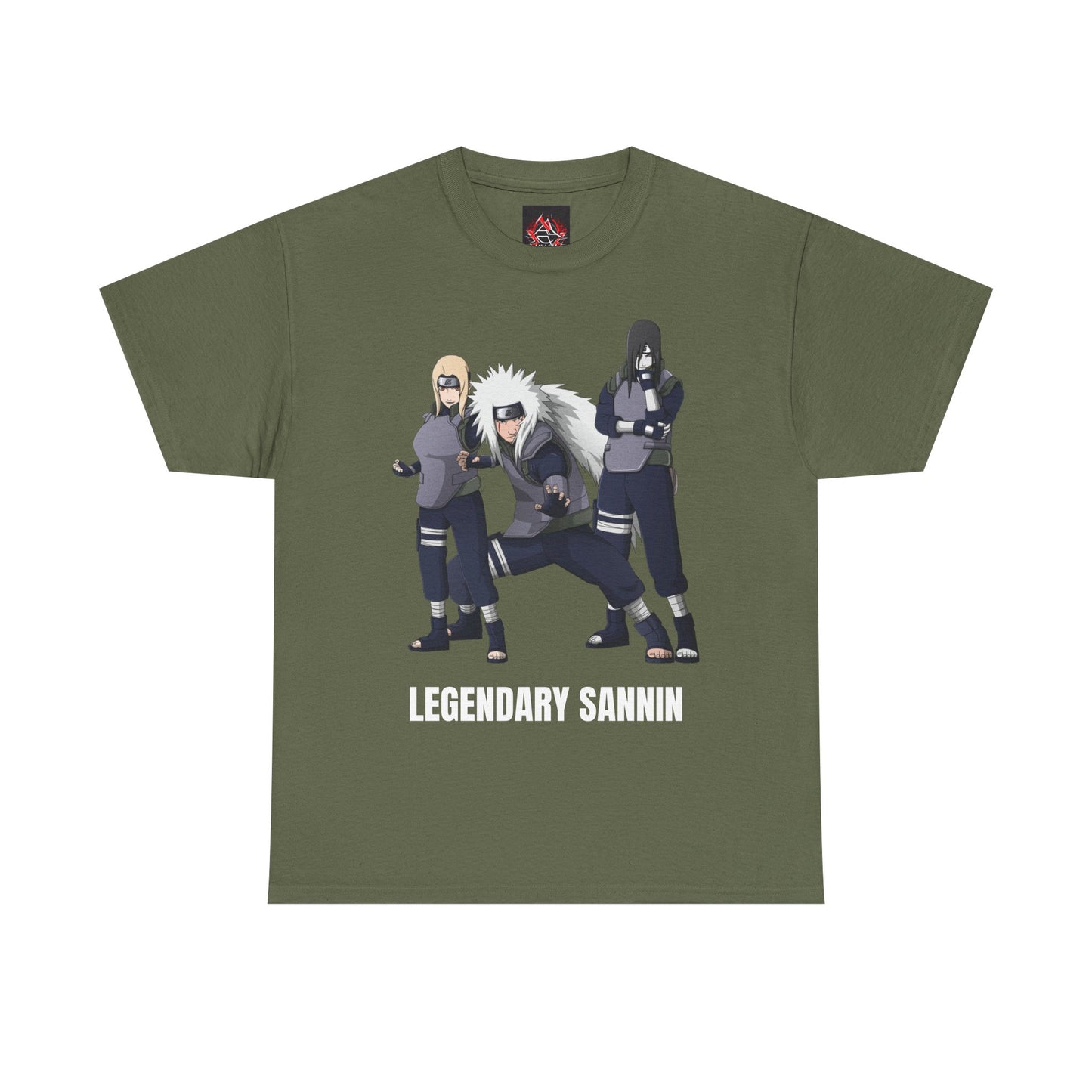 Naruto - Hidden Leafs Villages Legendary Sannin Multiple Colours Unisex Heavy Cotton T-Shirt