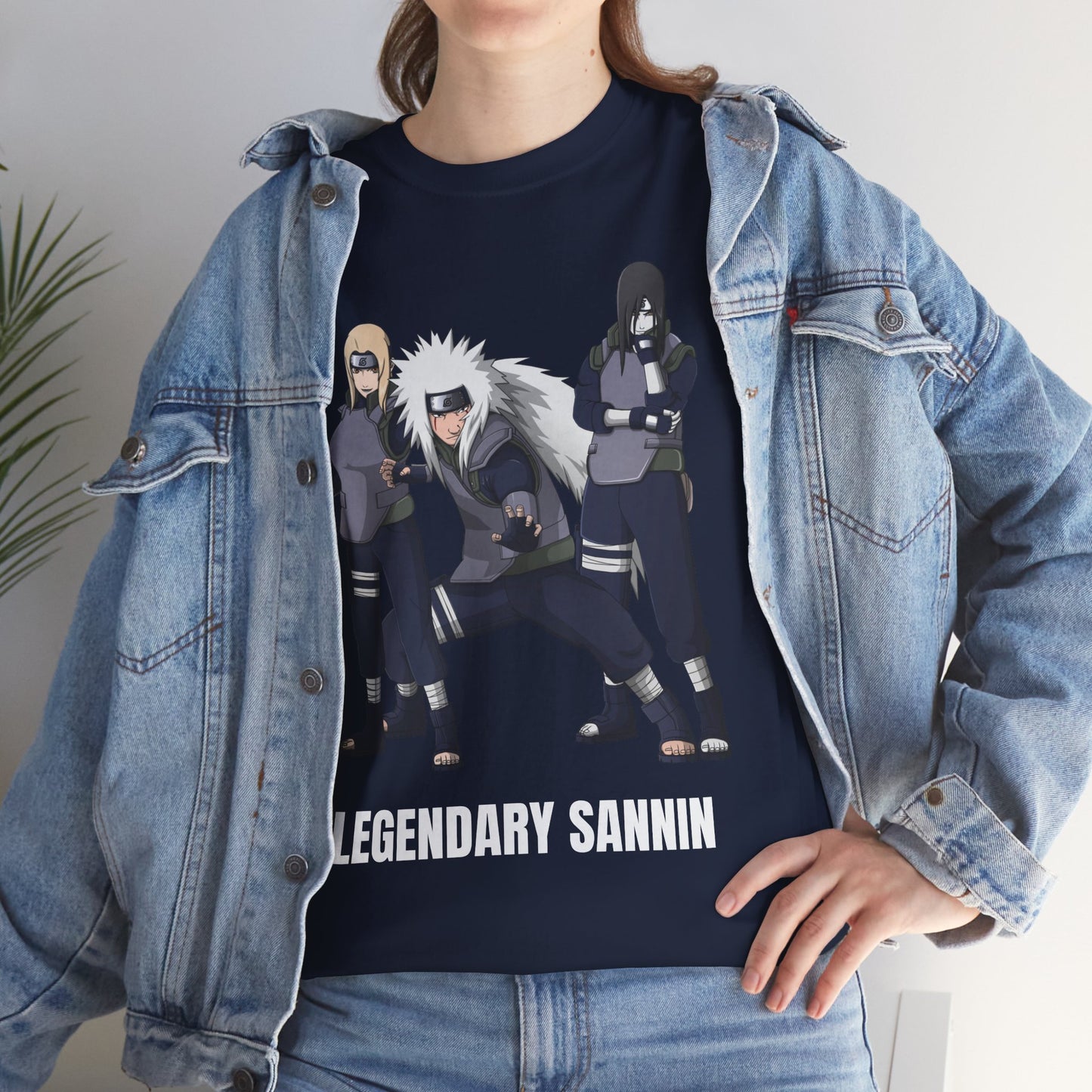 Naruto - Hidden Leafs Villages Legendary Sannin Multiple Colours Unisex Heavy Cotton T-Shirt