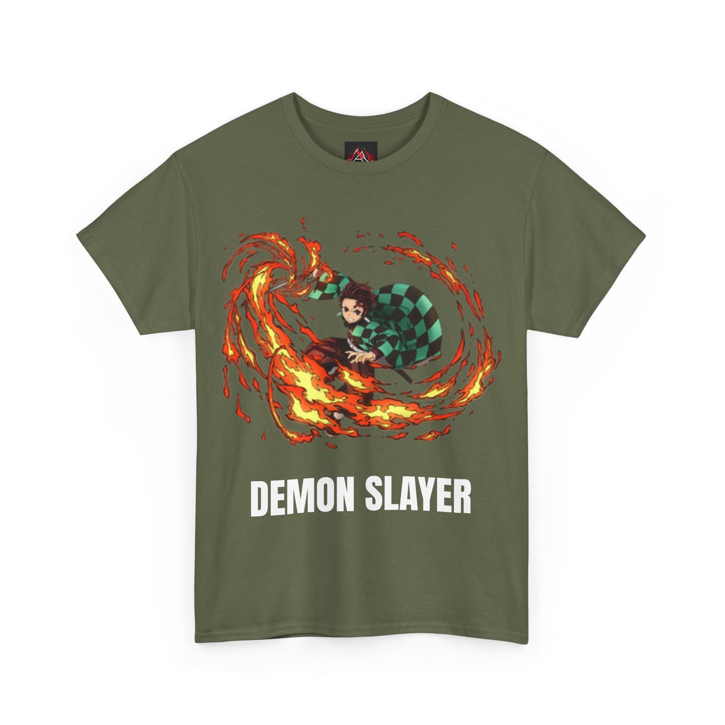 Demon Slayer - Tanjiro using Scorching Rising Sun Attack Unisex Multiple Colours Heavy Cotton T-Shirt - Anime Fan Shirt