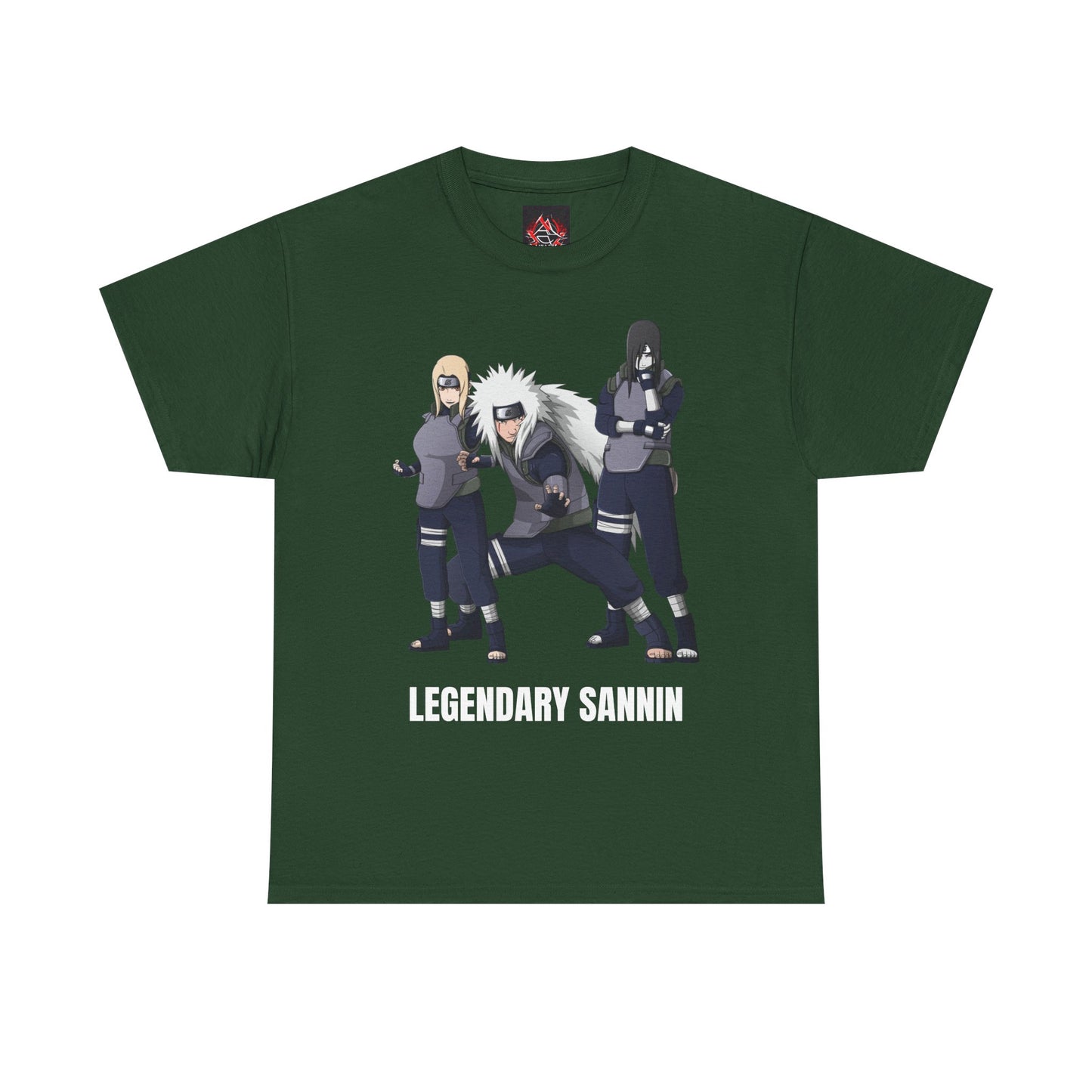 Naruto - Hidden Leafs Villages Legendary Sannin Multiple Colours Unisex Heavy Cotton T-Shirt