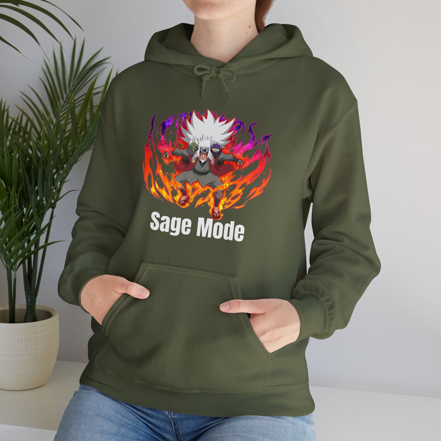 Naruto Shippuden - Powered Up Sage Mode Jiraiya Multiple Colours Unisex Hoodie