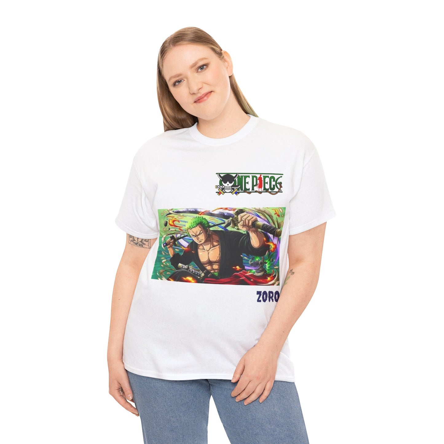 One Piece - Zoro , Unisex Heavy Cotton T- Shirt