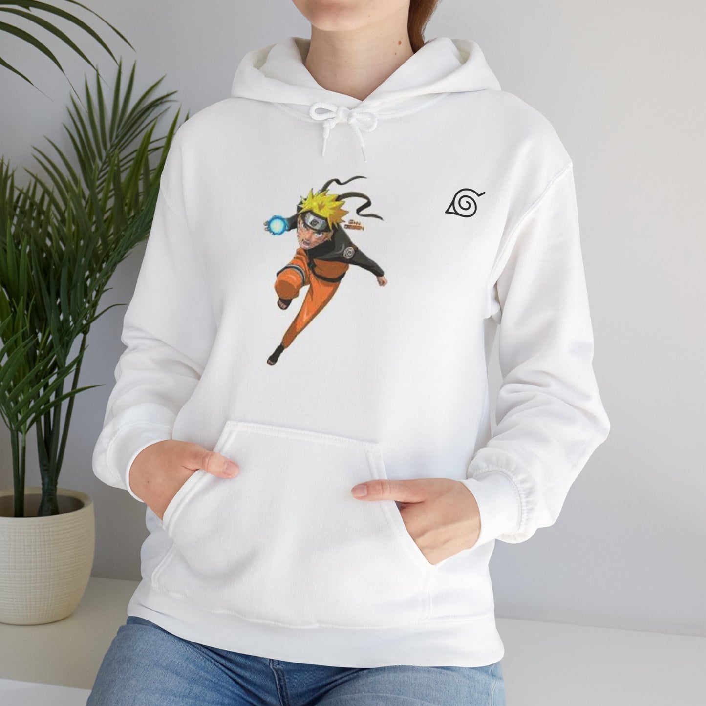 Naruto Shippuden - Naruto's Hidden Leaf Hoodie With Rasengan - Unisex Hooded Sweatshirt
