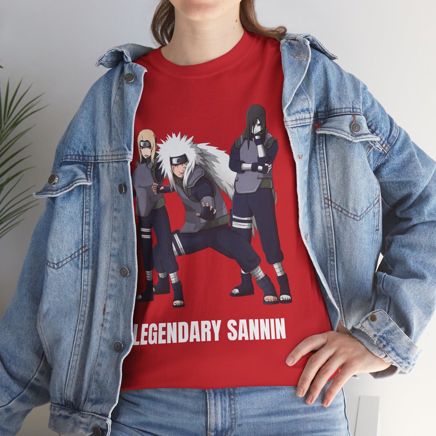 Naruto - Hidden Leafs Villages Legendary Sannin Multiple Colours Unisex Heavy Cotton T-Shirt