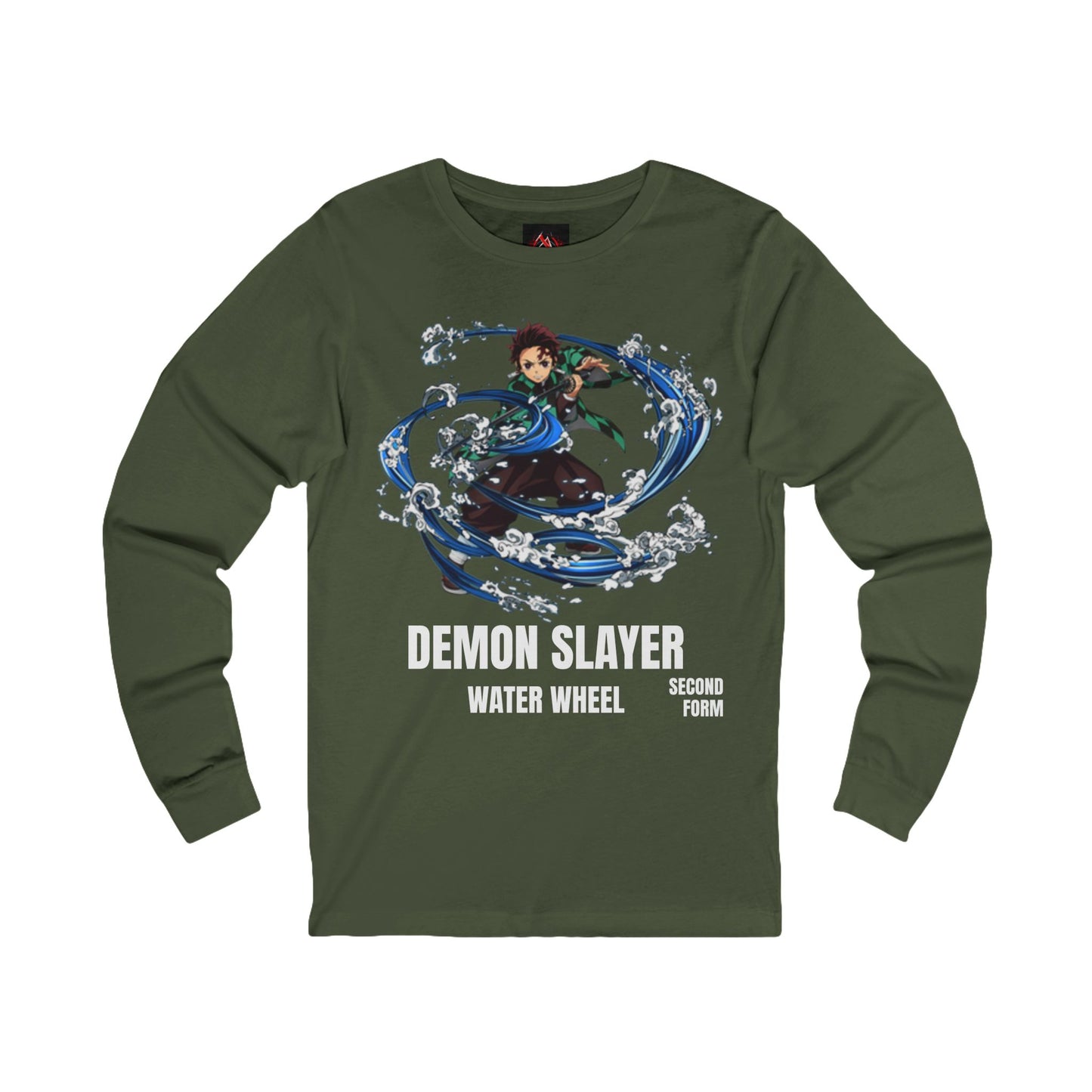 Demon Slayer Tanjiro Water Breathing Second Form Water Wheel Unisex Long Sleeve T-Shirt