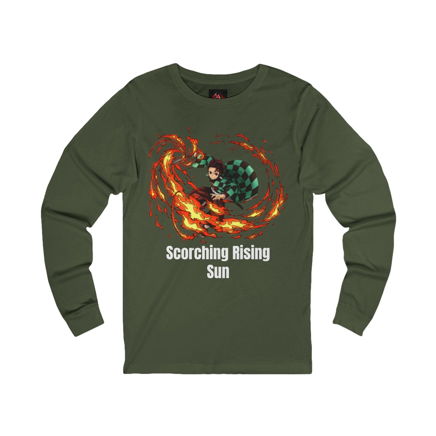 Demon Slayer - Tanjiro using Scorching Rising Sun Unisex Long Sleeve T-Shirt