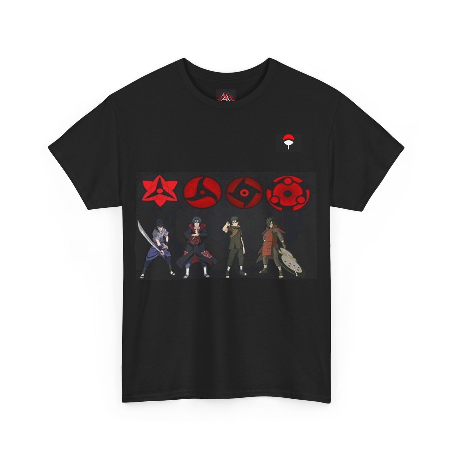 Naruto - Uchiha Family's Most Powerful Unisex Heavy Cotton Black TShirt