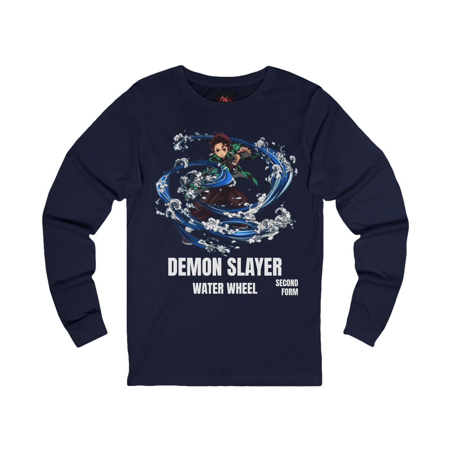 Demon Slayer Tanjiro Water Breathing Second Form Water Wheel Unisex Long Sleeve T-Shirt