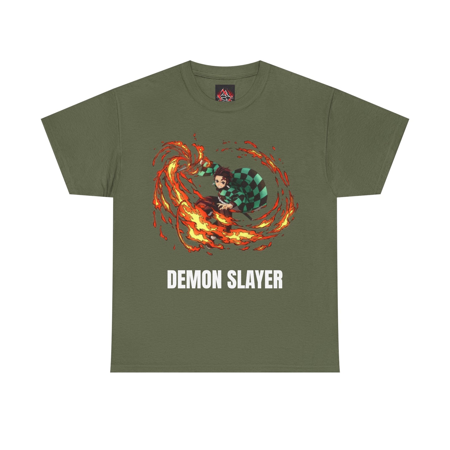 Demon Slayer - Tanjiro using Scorching Rising Sun Attack Unisex Multiple Colours Heavy Cotton T-Shirt - Anime Fan Shirt