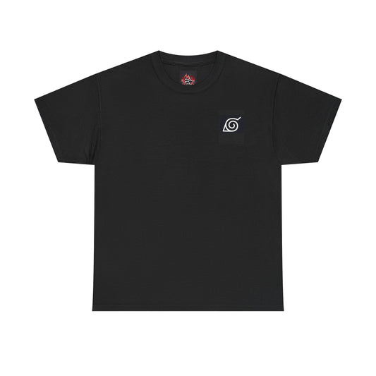 Naruto - Hidden Leaf Village Ninja Unisex Heavy Cotton Black T-Shirt