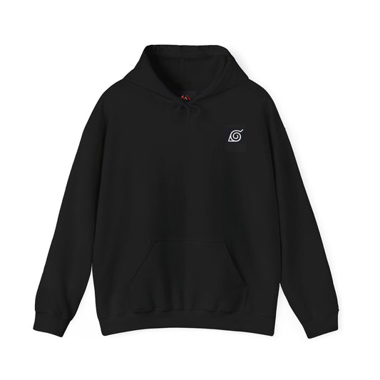 Naruto - Hidden Leaf Village Ninja Unisex Heavy Cotton Black Hooded Sweatshirt