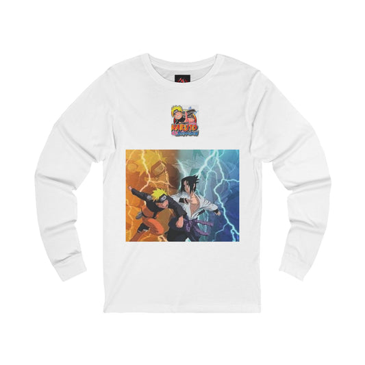 Naruto Shipuden Epic Battle Naurto Vs Sasuke Unisex Jersey Long Sleeve TShirt