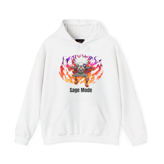 Naruto Shippuden - Powered Up Sage Mode Jiraiya White Unisex Hoodie