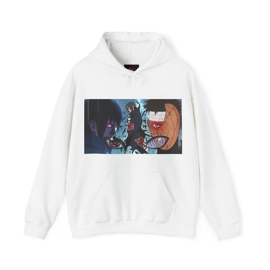 Naruto - Itchia and Sasuke with Obito Uchiha - Unisex Heavy Cotton  Unisex Hooded Sweatshirt