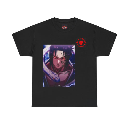 Naruto - Sasuke Uchiha with All Sharingan's Unisex Heavy Cotton T-shirt