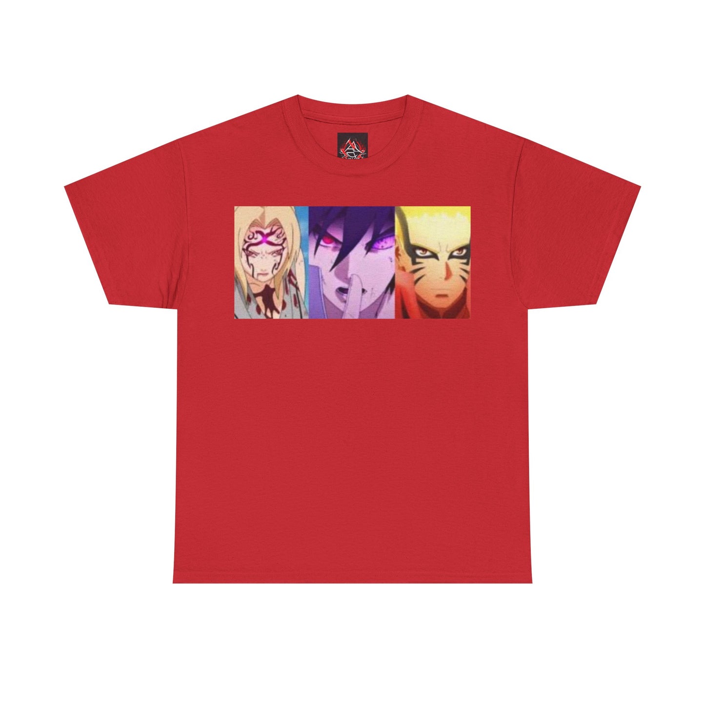 Naruto Shippuden - Naruto Sasuke and Lady Tsunade  Full Power  Unisex Heavy Cotton T-Shirt
