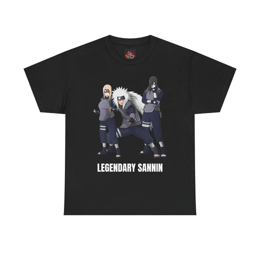 Naruto - Hidden Leafs Villages  Legendary Sannin Multiple Colours Unisex Heavy Cotton T-Shirt