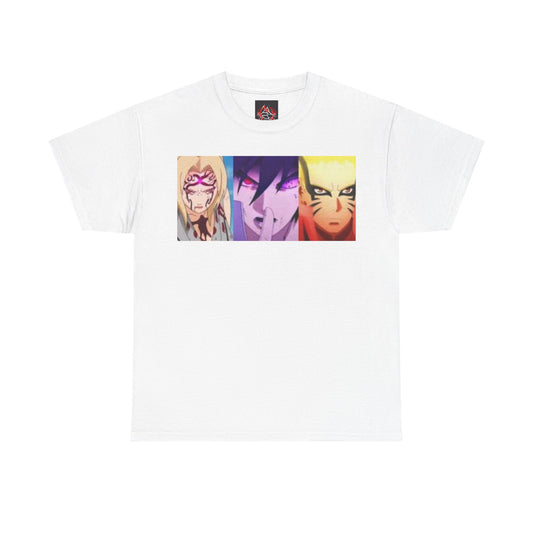 Naruto Shippuden - Naruto Sasuke and Lady Tsunade  Full Power  Unisex Heavy Cotton T-Shirt