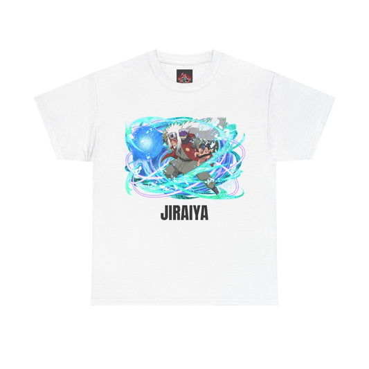 Naruto Shippuden -  Jiraiya Rasengan In Sage Mode  White Unisex Heavy Cotton  T-Shirt