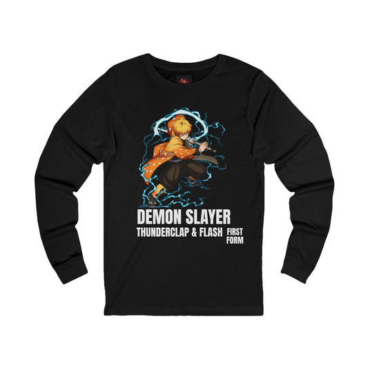 Demon Slayer - Zenitsu Using Thunderclap & Flash Long Sleeve T-Shirt