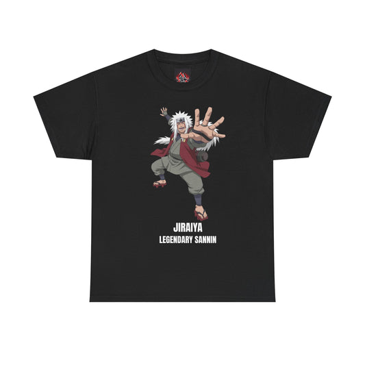 Naruto Shippuden - Jiraiya Legendary Sannin  Multiple Colours Unisex Heavy Cotton T-Shirt - Anime Fan Apparel