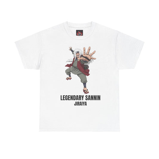 Naruto Shipuden - Legendary Sannin Jiraiya Unisex Heavy Cotton T-Shirt  – Fan Apparel for Anime Lovers