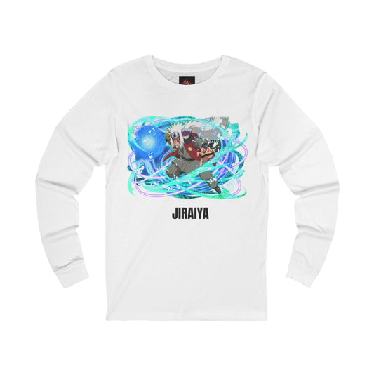 Naruto Shippuden -  Jiraiya Rasengan In Sage Mode  wHITE Unisex Long Sleeve T-Shirt