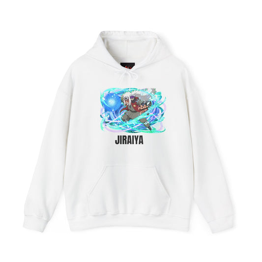 Naruto Shippuden -  Jiraiya Rasengan In Sage Mode White Unisex  Hoodie