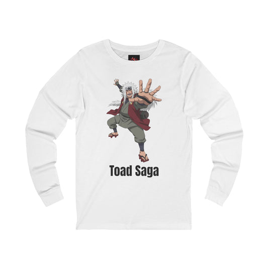 Naruto Shipuden -  Jiraiya Toad Sage White Unisex Jersey Long Sleeve T-Shirt