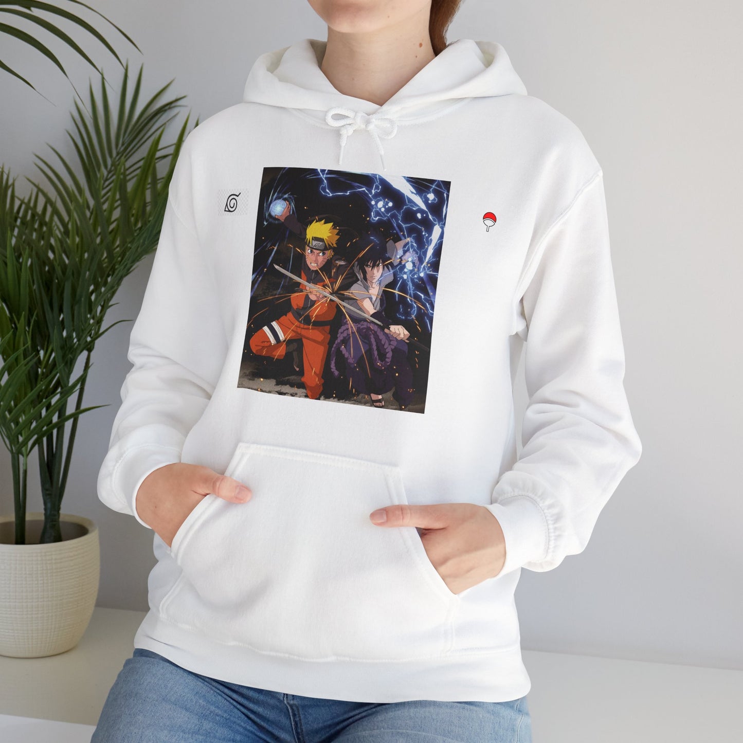 Naruto Shippuden - Naruto & Sasuke Rivals  Unisex  Hoodie - Perfect Gift for Anime Fans