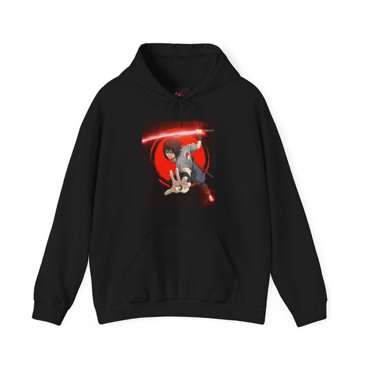 Anime Naruto Sasuke Uchiha Unisex Heavy Black Hoodie - Perfect for Anime lovers