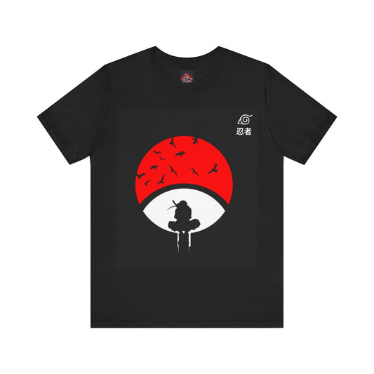 Naruto Leaf Shinobi Stylish Black T-Shirt for Anime Lovers